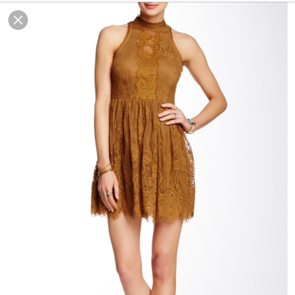 Free people gold dress
